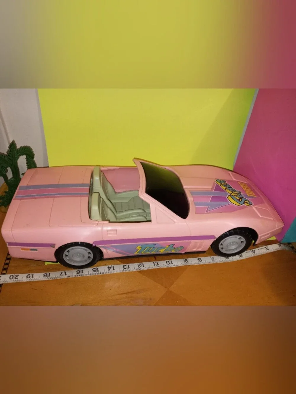 Super Turbo Doll Car  Pink Corvette